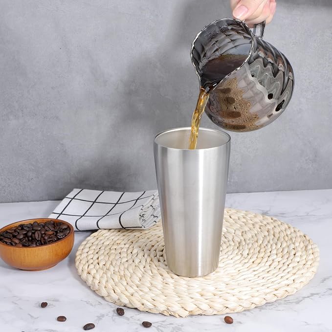 Beasea Stainless Steel Cups 19 oz, 8 Pack Large 18.6oz 550ml Stainless Steel - Image 6