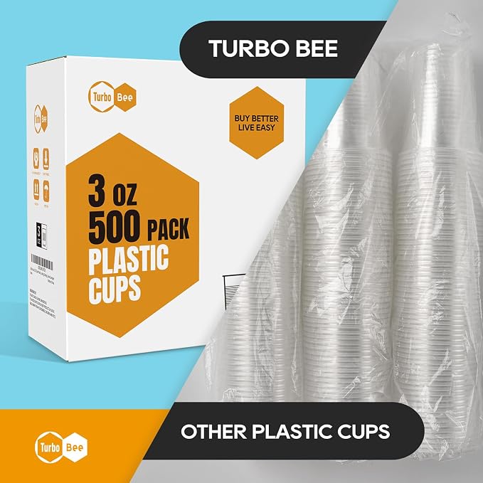 3oz Disposable Plastic Cups 500 Pack, Small Mouthwash Cups, Bulk Sample Tumblers - Image 5