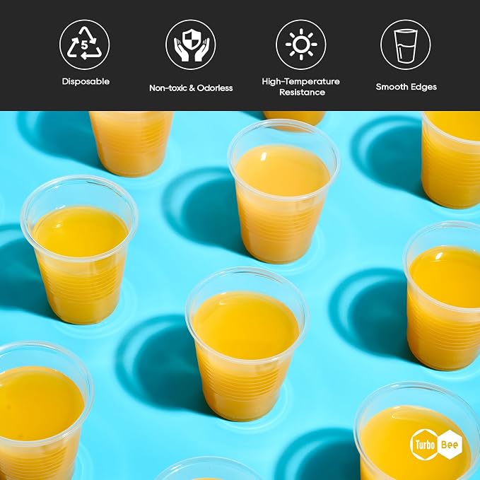 Turbo Bee 5oz Disposable Plastic Cups 500 Pack - Image 3