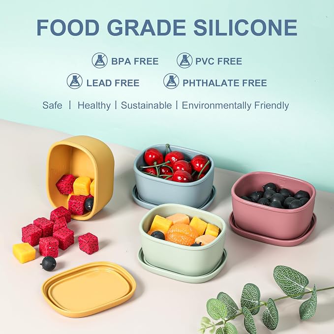 4 pcs 7 oz Silicone Snack Containers - Image 7