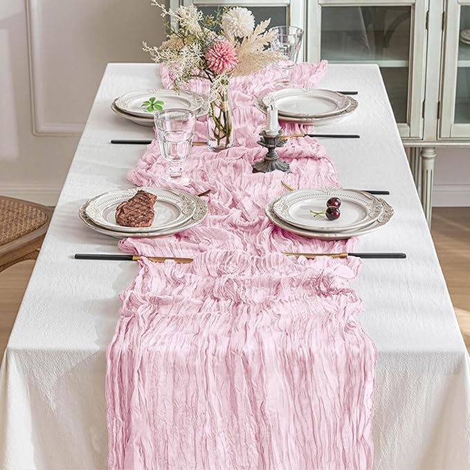 6 Pack Cheesecloth Table Runner 10Ft Christmas Gauze Boho Table Runners - Image 7