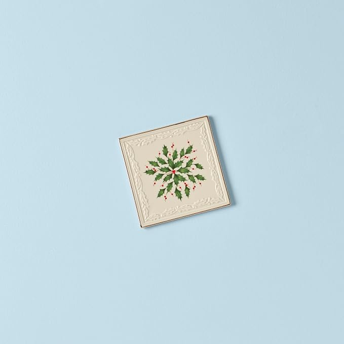 Lenox Holiday Porcelain Christmas Trivet, 6 Inch | heat-resistant | - Image 2
