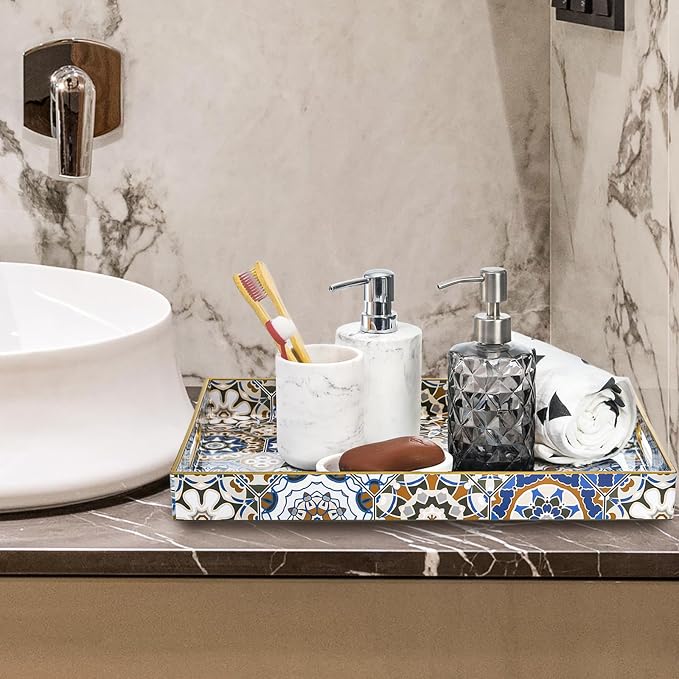 Hiceeden Set of 2 Decorative Serving Trays - Image 9