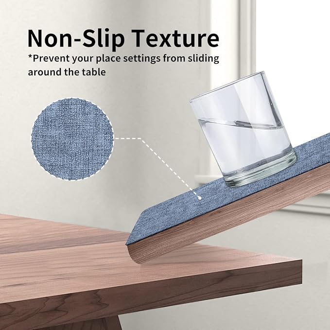 Maxpearl Faux Leather Placemats Set of 8, Suitable - Image 4