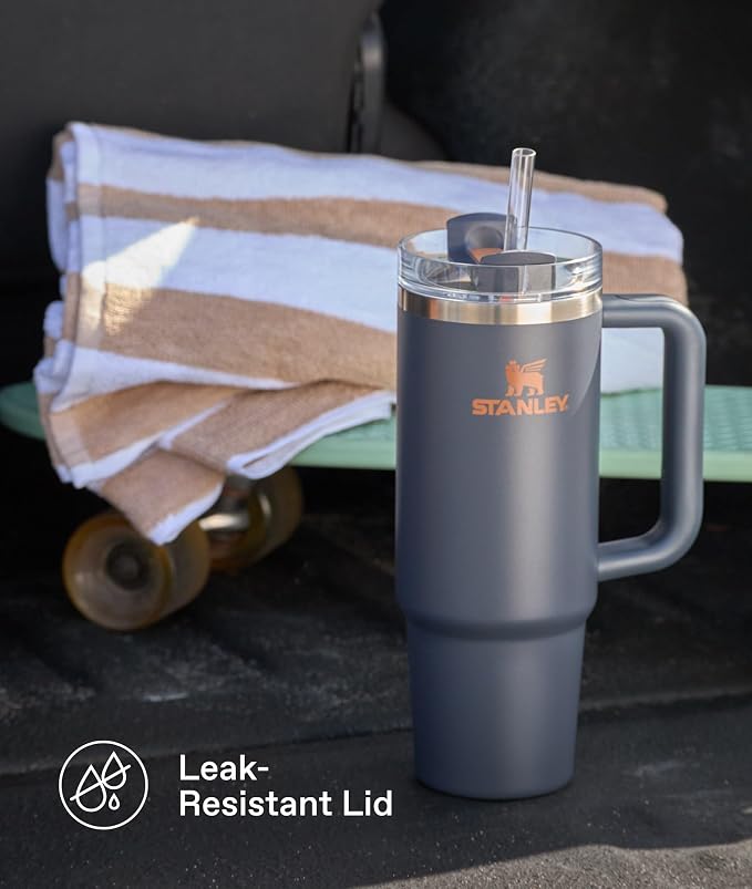 STANLEY Quencher H2.0 Flow State Tumbler, 40 oz, Frost | Handle and Straw | - Image 4