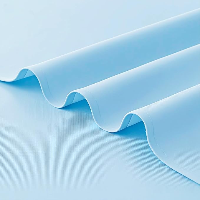 FOLINS&HOME Baby Blue Waterproof Decorative Table Runner 60 Inches Long | - Image 5