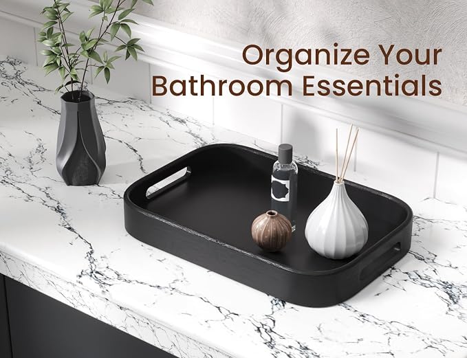 Bamboo Set of 2 Rounded Corners Serving Trays - Image 3