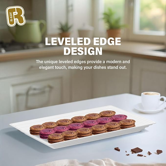 6 Pack Extra Large Plastic Serving Trays - Image 4