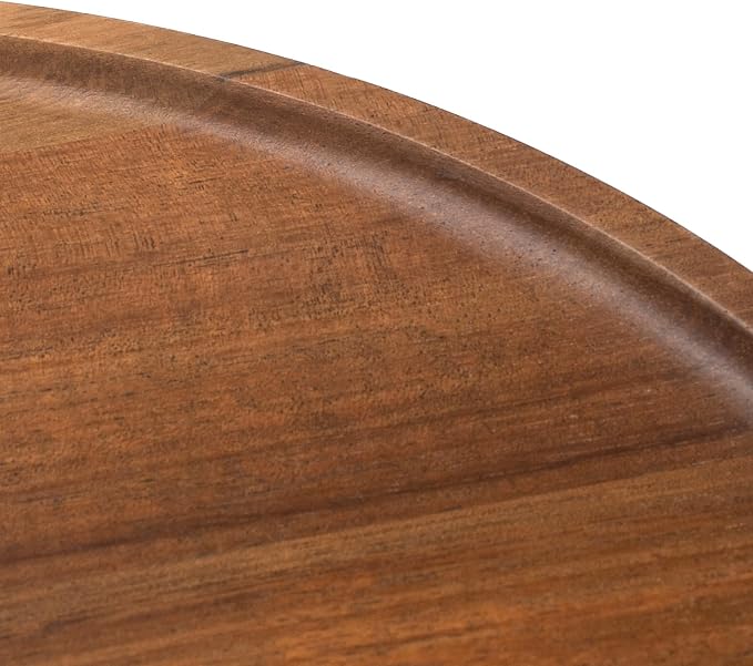 Round Wood Tray, Acacia Wooden Decorative Serving Tray - Image 4