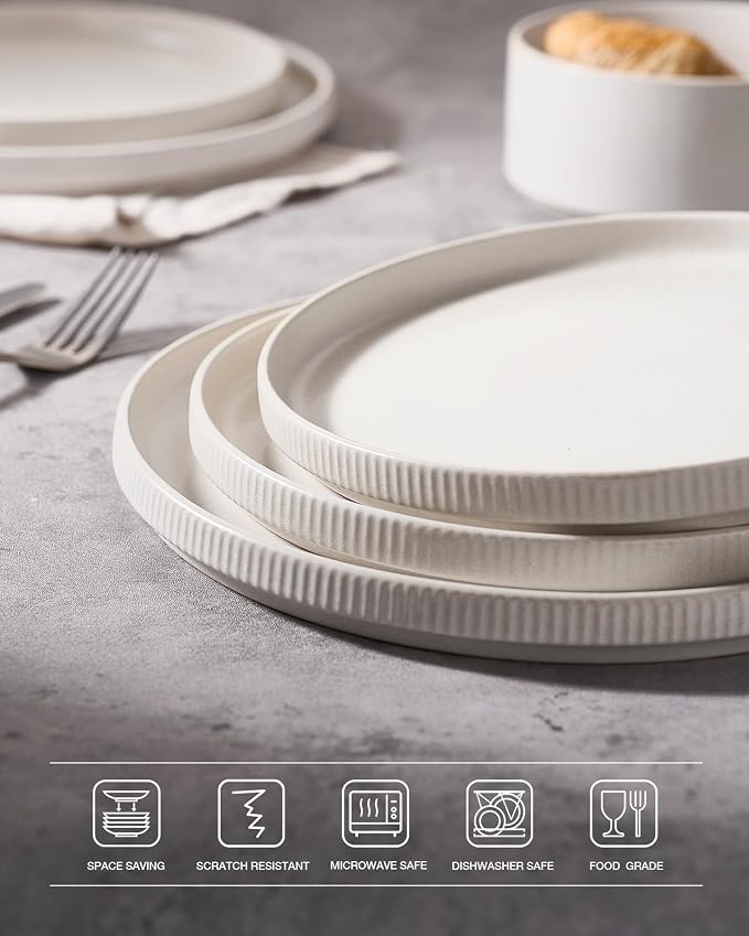 famiware Star Dinner Plates for 6, 10 inches Plate Set, Scratch Resistant - Image 4