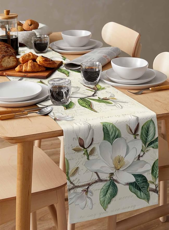 Vintage Floral Spring Table Runners 72 Inches Long, Rustic Botanical Table - Image 3