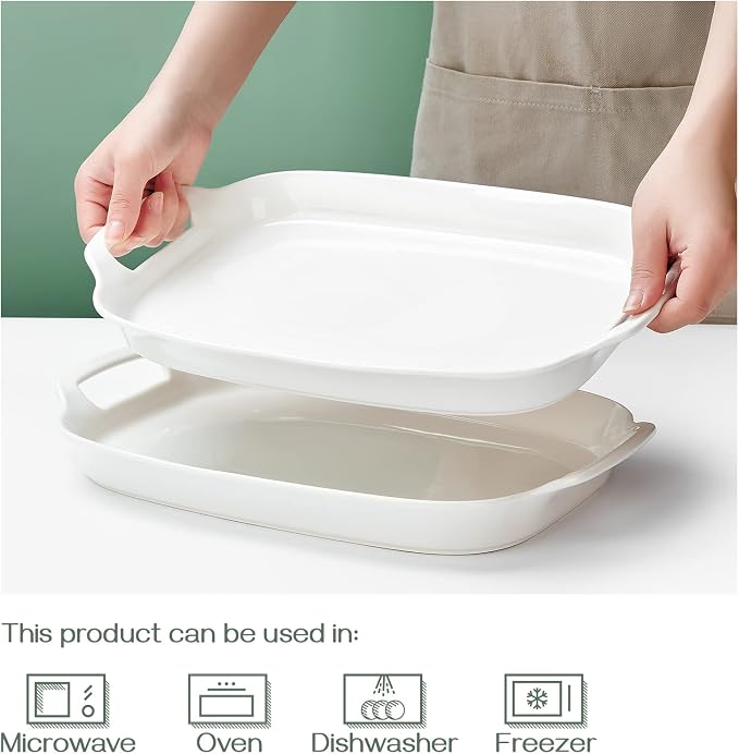 DOWAN Serving Tray with Handles, 15.4" Large Platters - Image 8