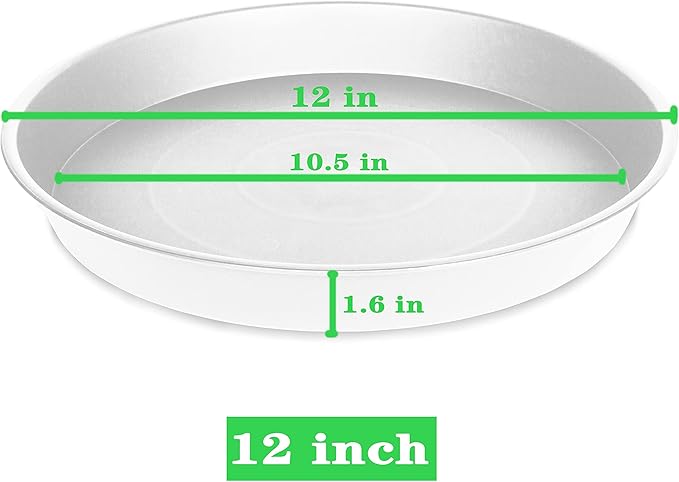 6 Pack of 12 inch Plant Saucer, Heavy Duty Plastic Plant Saucer 12" Round - Image 3