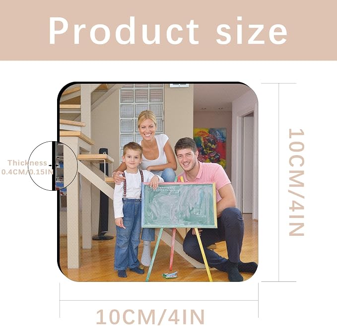 50 PCS Sublimation Coasters Blanks Bulk, 4x4 Inch Square Blank Cup Mat Rubber - Image 2
