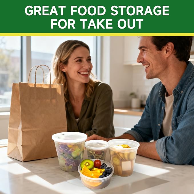 Dealusy 40 Set 24 oz Deli Containers - Image 7