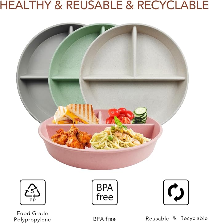 9 Inch 4PCS Divided Plates - Image 4