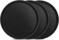 Mwellewm 3 Pcs Round Serving Tray, 11 Inch Non Slip Surface Round Tray Black by Mwellewm