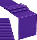15-Pack Satin Table Runner Purple 12 x 108 inches Long, Table Runners by Hahuho
