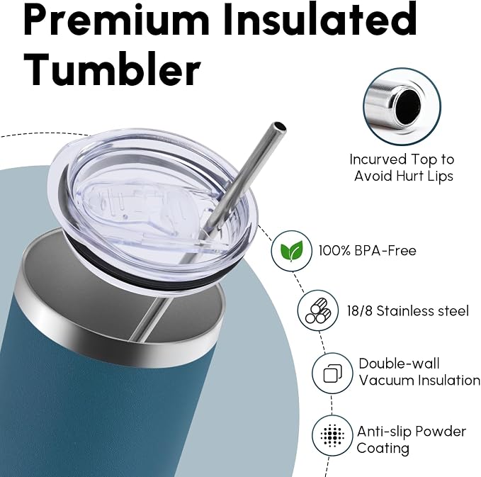 Volhoply 8 Pack Skinny Tumblers - Image 3