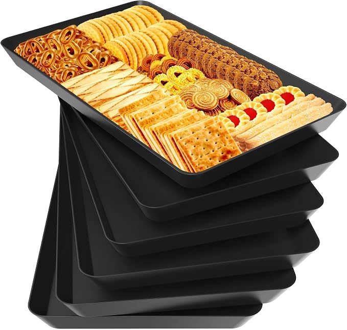 WOWBOX 6 pcs Serving Tray for Entertaining, Serving Platters for Snacks by WOWBOX