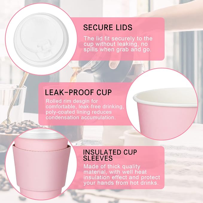 Patelai 48 Pcs 12 oz Disposable Coffee Cups - Image 3