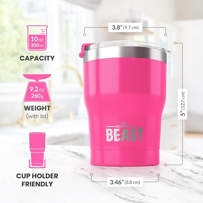 Beast 10 oz Tumbler Stainless Steel Vacuum Insulated Coffee Ice Cup Double Wall - Image 6