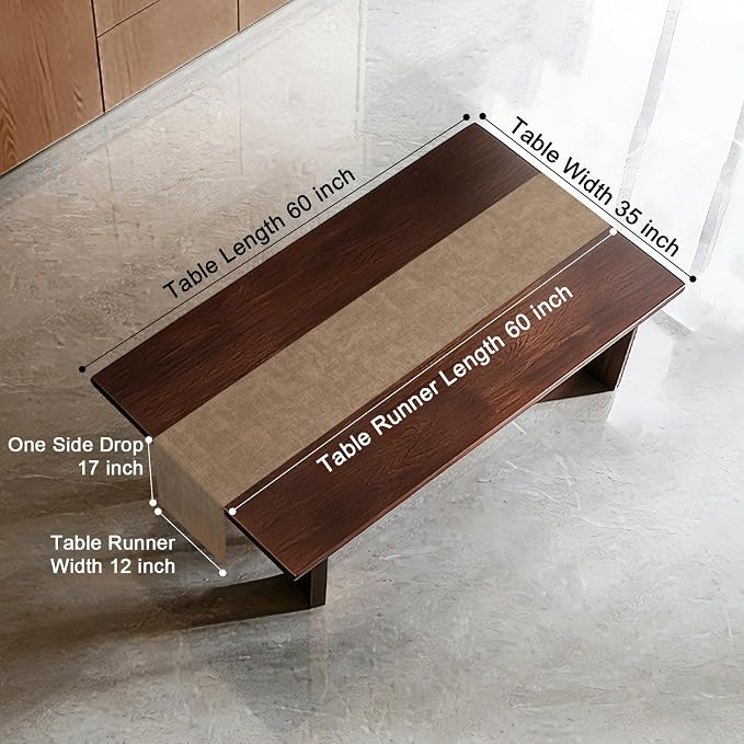 Table Runners 94 Inch Long, Dual-Sided Faux Leather Table Runner | Waterproof - Image 8