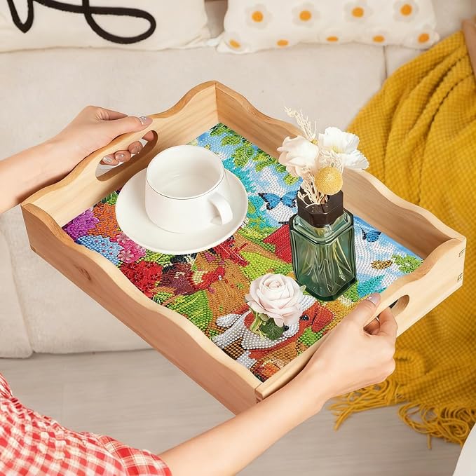 EWJRNSF Diamond Art Kits for Adults Wooden Serving Trays - Image 7