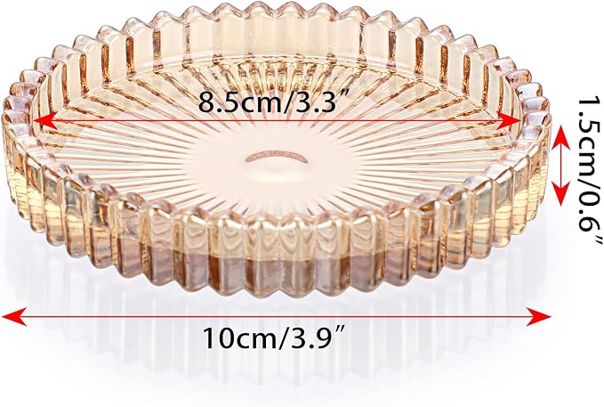 JUXYES Set of 5 Heat-Resistant Clear Glass Coaster - Image 2
