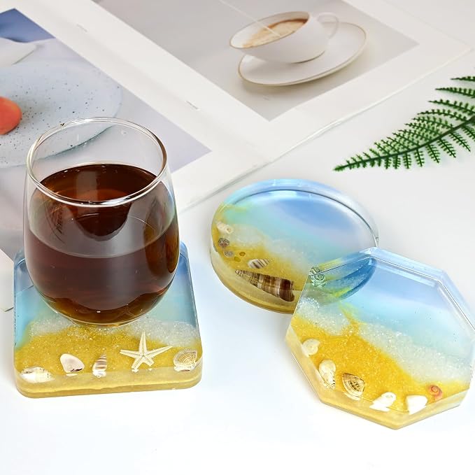 Resin Coaster Molds, 3 Variety Shaped 4 Inch Coaster Casting Molds | Large 6 - Image 7