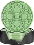 Green Silicone Coasters Set of 6 by Bangkee