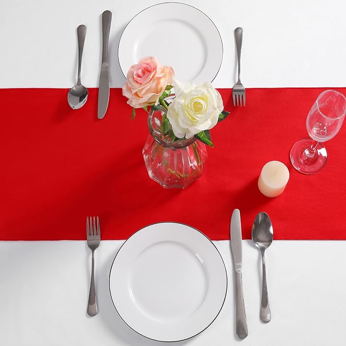 Manyshofu Red Satin Table Runner 12x108 - Image 8