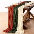 Cheesecloth Table Runner Fall Boho 3pcs Mix and Match Wedding Decor | by Socomi