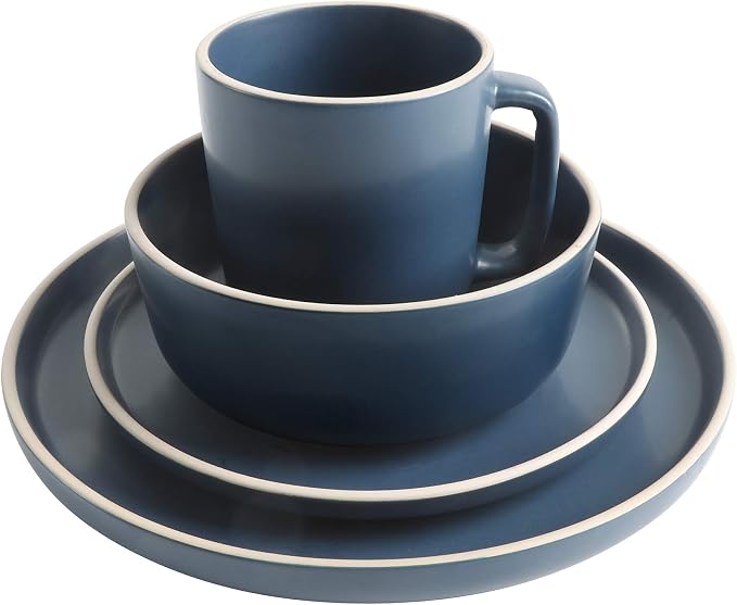 Gibson Home Zuma 16 Piece Round Kitchen Dinnerware Set, Service - Image 2