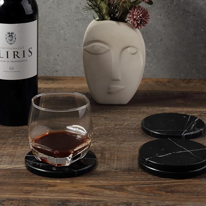 Marble Coaster Set of 4, Round Coasters, Heat Resistant, Gift Choice - Image 9