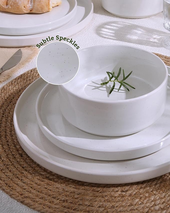 Famiware Nebula Plates and Bowls, 12-Piece Dinnerware Set, Dishwasher and - Image 3
