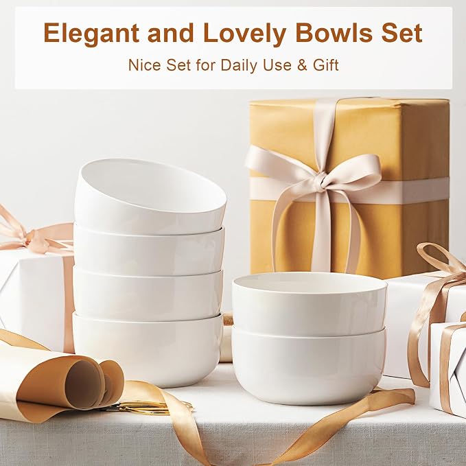Jassceram 30 oz Soup Bowls, 6 Inch, Oatmeal and Breakfast, - Image 6