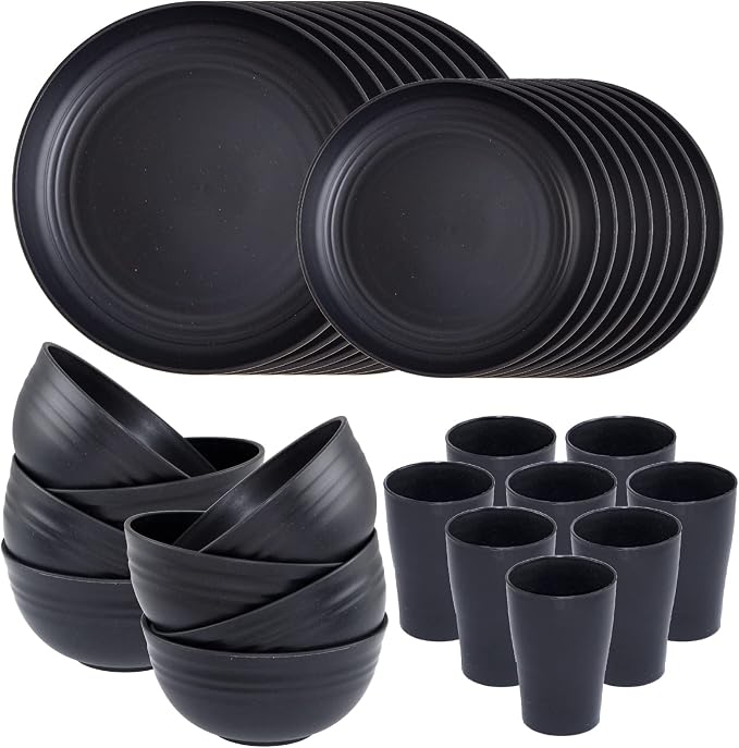 Wheat Straw Dinnerware Sets, Plates and Bowls Set, Dish Sets by supernal