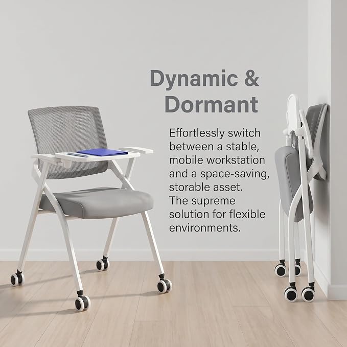 2 Pack Foldable Office Training Chairs - Image 6