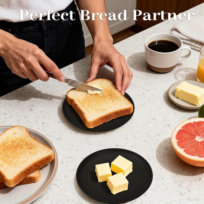 5.7 Inch Dessert Plates Set of 8, Unbreakable Wheat Straw Plate Appetizer Plates - Image 4