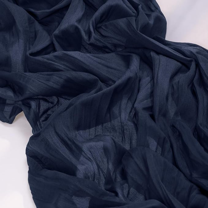 3 Pack Navy Blue Cheesecloth Table Runner 10ft Rustic Outdoor Decor | - Image 5