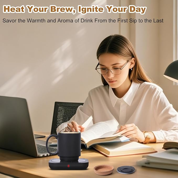 Coffee Mug Warmer & Mug Set for Desk, Electric Coffee Cup Warmer - Image 5