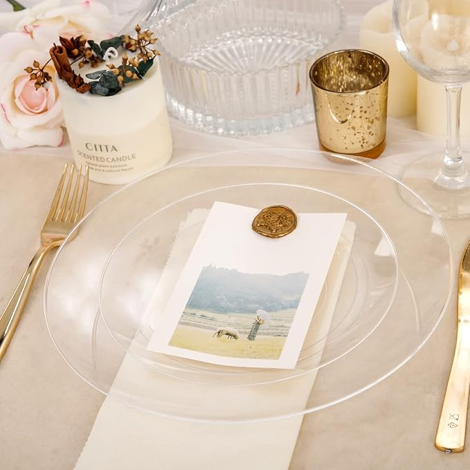 100 Pcs Clear 10.25" Dinner Plates - Image 5