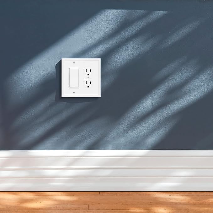 Modern Edge Decorative Wall Plate Switch Plate Outlet Cover, Durable Solid Zinc - Image 3
