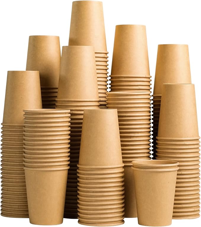 Lamosi 200 Pack 10 oz Kraft Paper Cups, Suitable by BuyNow
