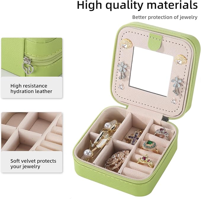 KElofoN Travel jewelry case Travel jewelry box Travel Jewelry Organizer Small - Image 3