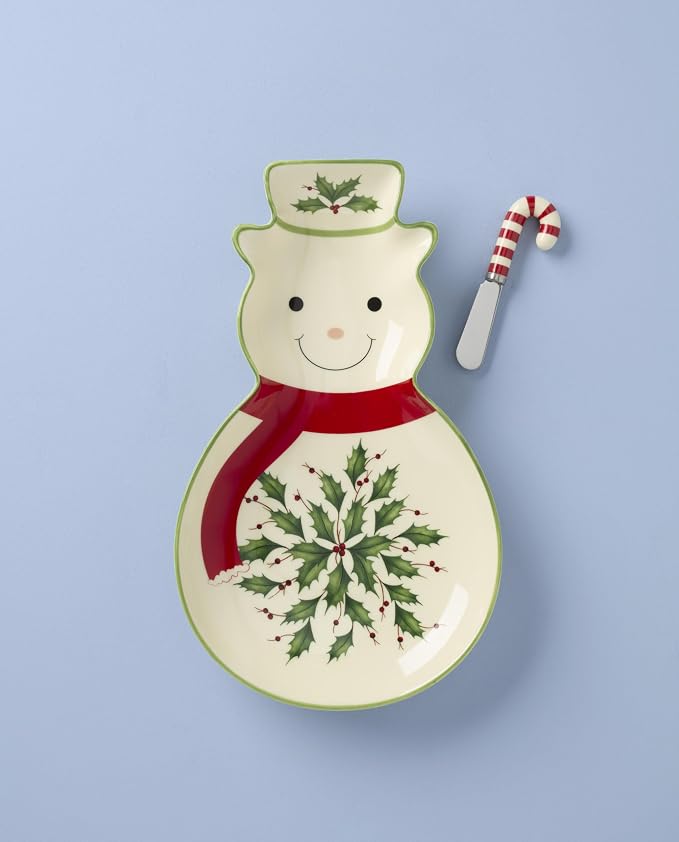 Lenox 898269 Holiday Tray with Spreader, Christmas Serveware, Festive Décor - Image 3