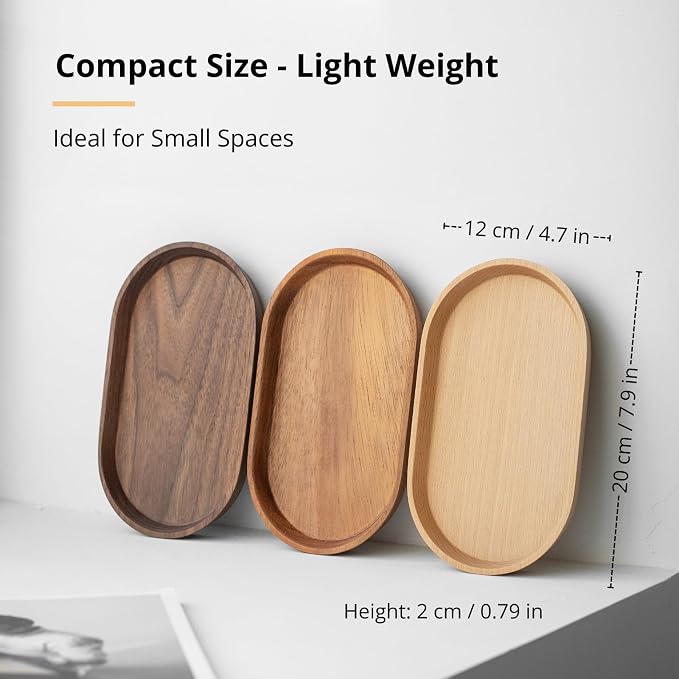 Vandroop Mini Serving Trays for Parties, Small Decorative Tray for Tea＆Coffee - Image 3