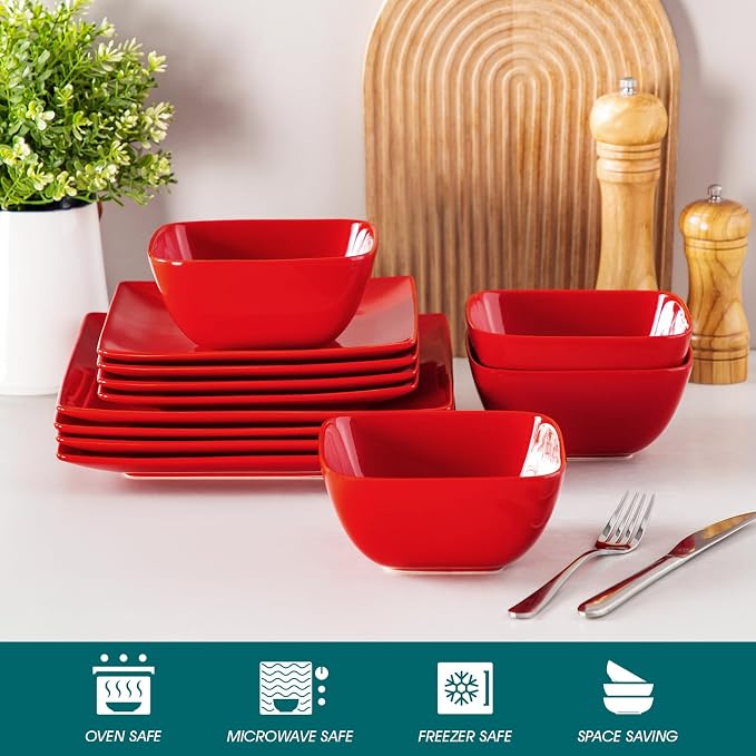 vancasso Soho Dinnerware Sets 12 Pieces, Dinner Plate, Plates and Bowls Sets - Image 4