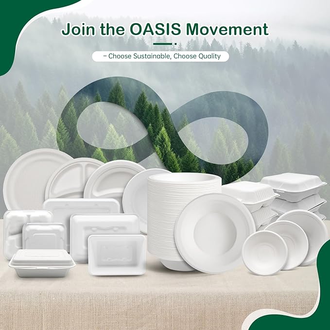 8 oz 128-Pack Compostable Paper Bowls, Small Disposable Dessert & Snack Bowls - Image 7